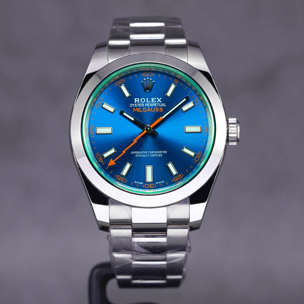 Jam Tangan Wanita Rolex Milgauss automatic Blue Dial 36MM Fullset