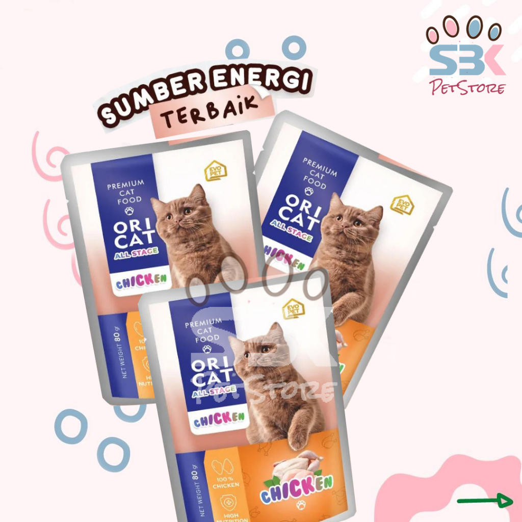 Jual Ori Cat Pouch Wet Food 80gr Makanan Kucing Basah | Shopee Indonesia