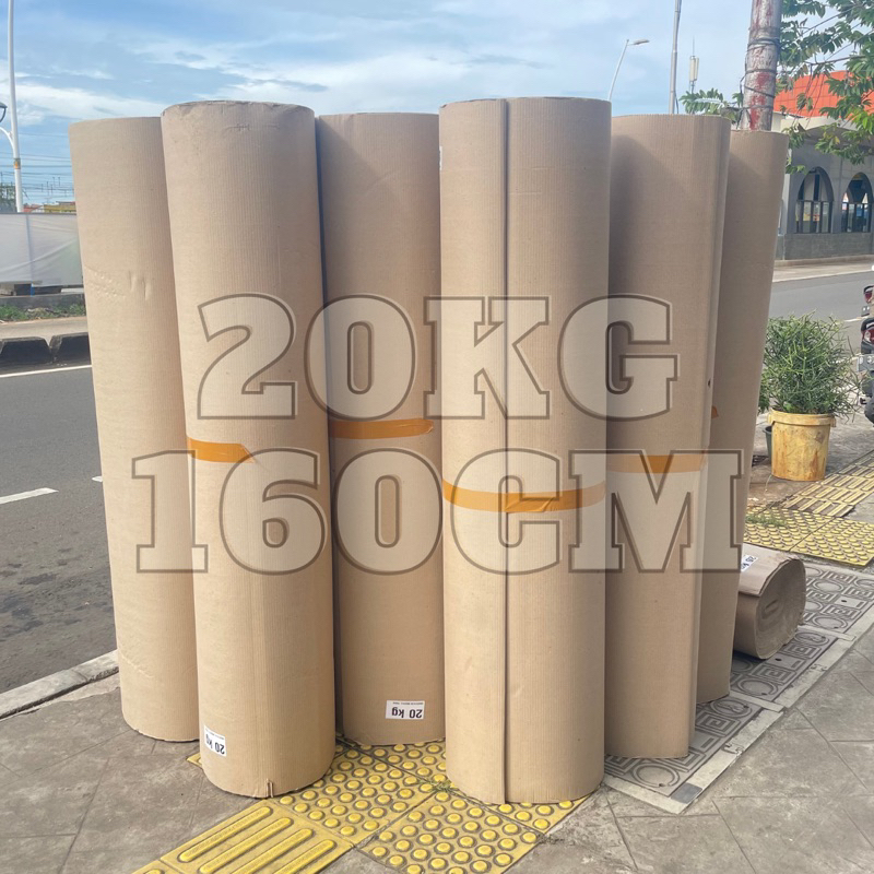 Jual Kardus Lembaran Packing Murah Single Face 160cm / Corrugated Roll