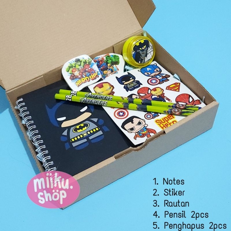 Jual HAMPERS GIFT BOX ANAK KARAKTER SPIDERMAN IRONMAN BATMAN SUPERMAN ...