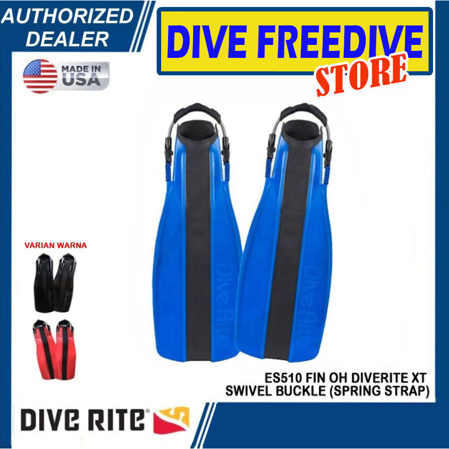  Dive Rite XT Fins with Stainless Steel Spring Straps