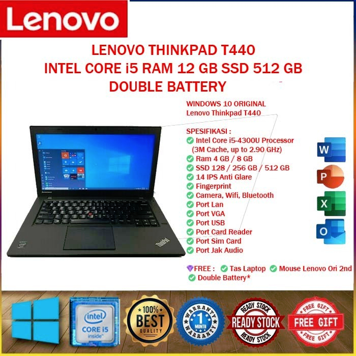 Jual LAPTOP INTEL CORE i5 RAM 12 GB SSD 512 GB WINDOWS 10 ORIGINAL ...