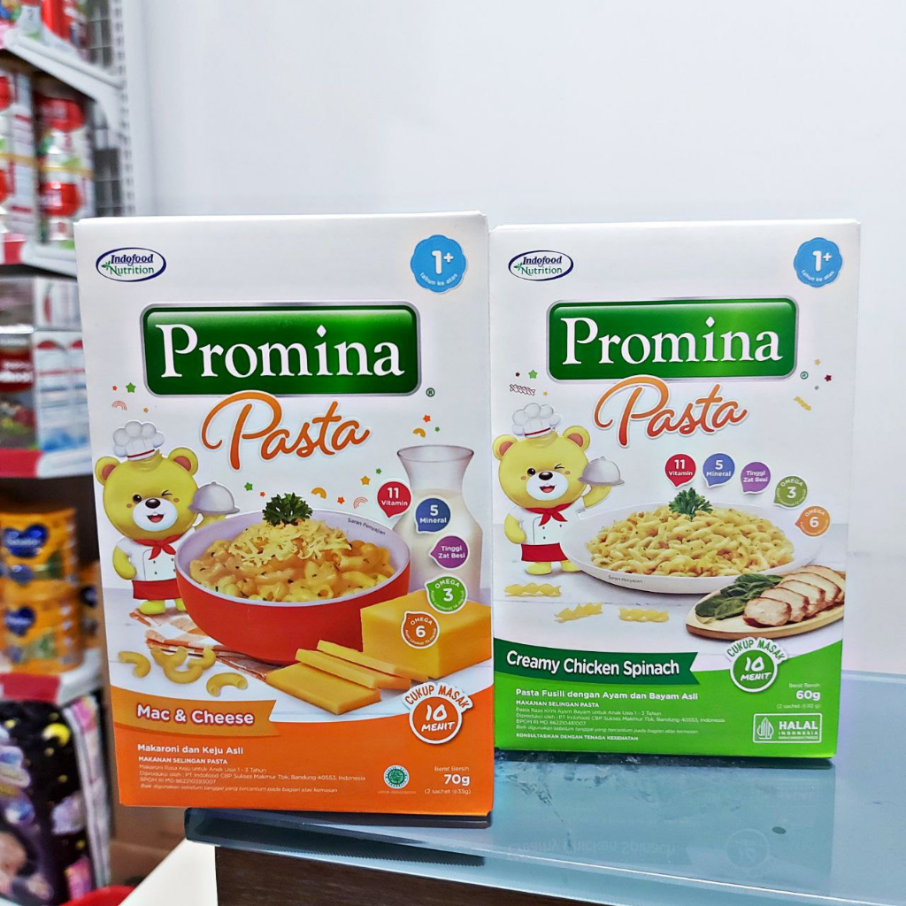 Jual Promina Pasta Creamy Chicken Spinach & Mach & Cheese | Shopee