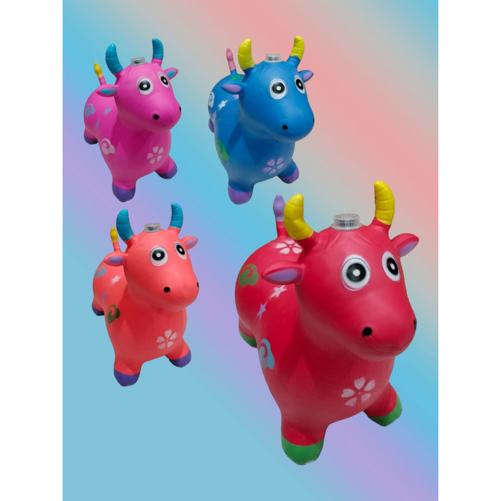 Jual SYARIAH TOYS MAINAN KUDA KARET ANIMAL JUMPING SAPI bahan tebal ...