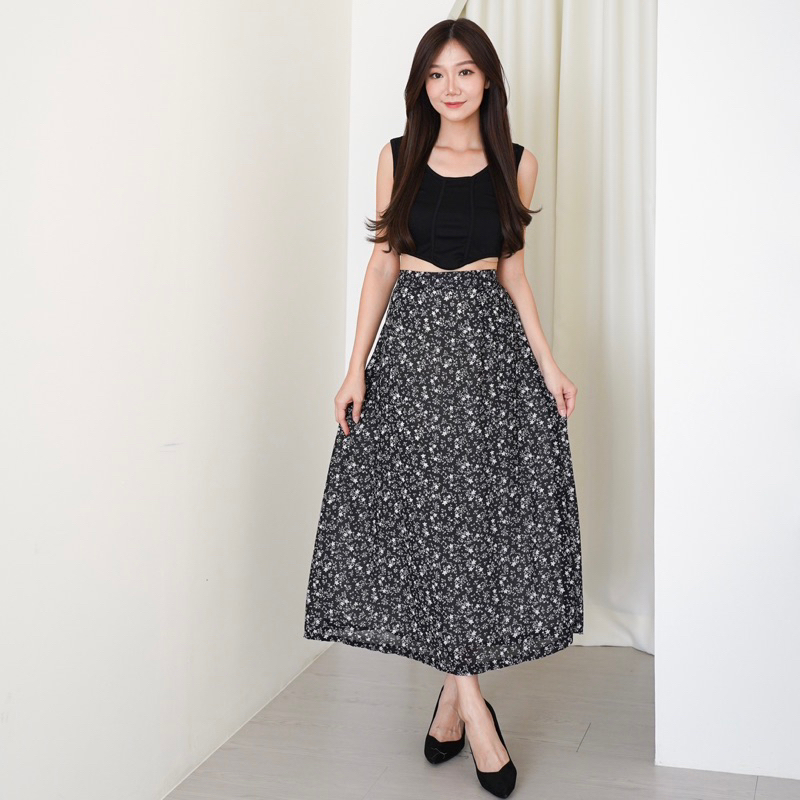 Jual mon chéri - Moon Long Skirt (Korean Skirt / Rok Panjang / Flare ...