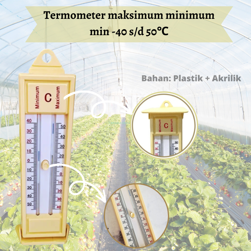 Jual Termometer maksimum minimum thermometer max min -40 s/d 50℃ [TMM ...