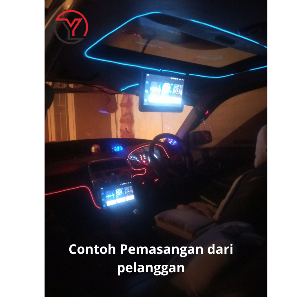 Jual Lampu Ambient Ambience Interior Mobil LED Neon 3 Meter 12V Light