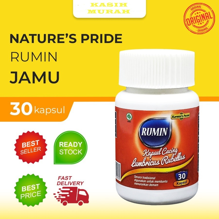 Jual Nature's Pride Rumin 30 Kapsul Cacing Lumbricus Rubellus ...