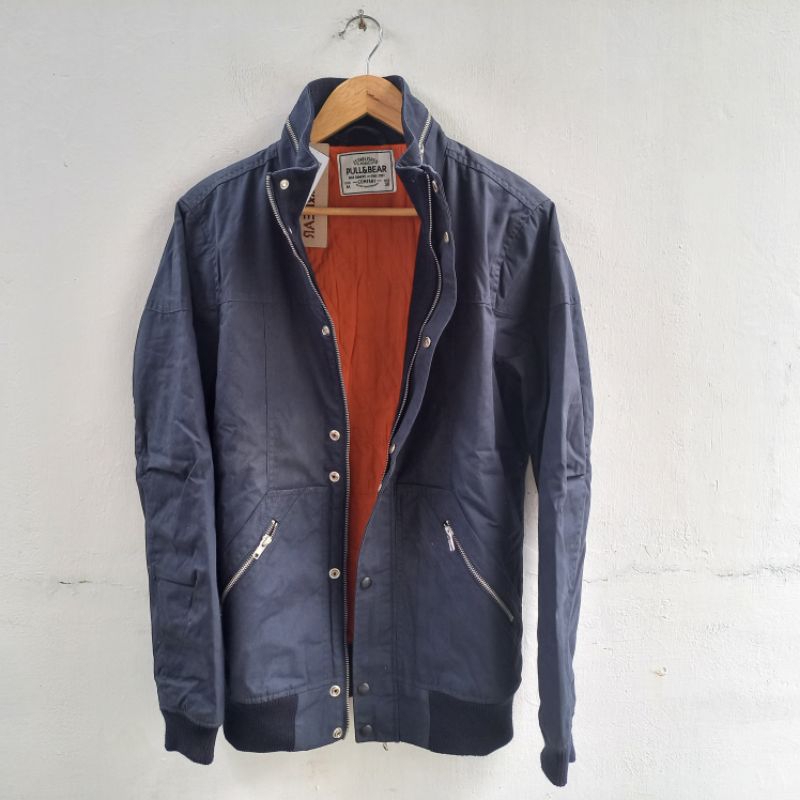 Jual JAKET PULL BEAR MAN NAVY TEBAL BARU ASLI ORIGINAL Shopee Indonesia