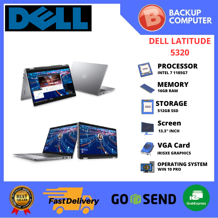 Dell Latitude 5320 2-in-1 – 13.3" FHD Touch, I7-1185G7, 32GB RAM, 256GB SSD, Win11 Pro