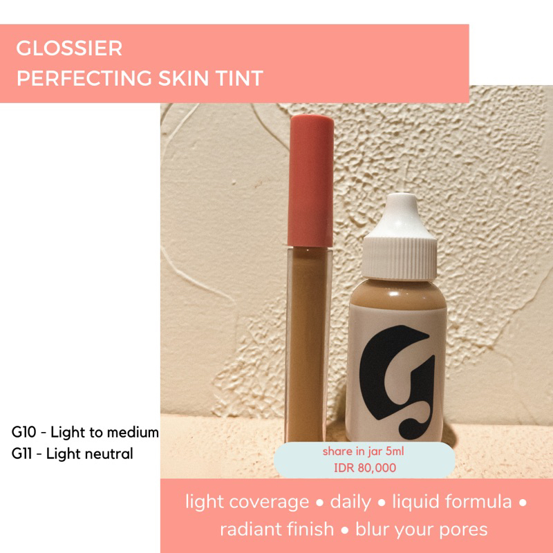 Jual Glossier Perfecting Skin Tint Share In Jar Shopee Indonesia 9690