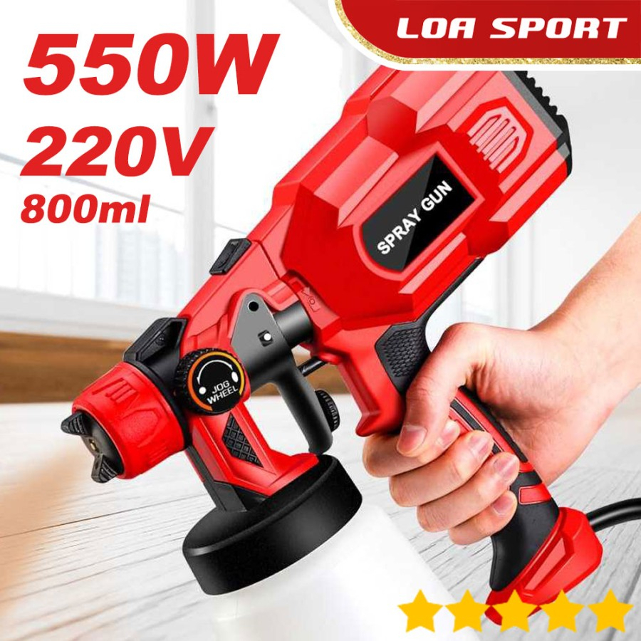 Jual Mesin Spray Gun Alat Semprot Cat Tembok Dinding Rumah 550W 800 ml