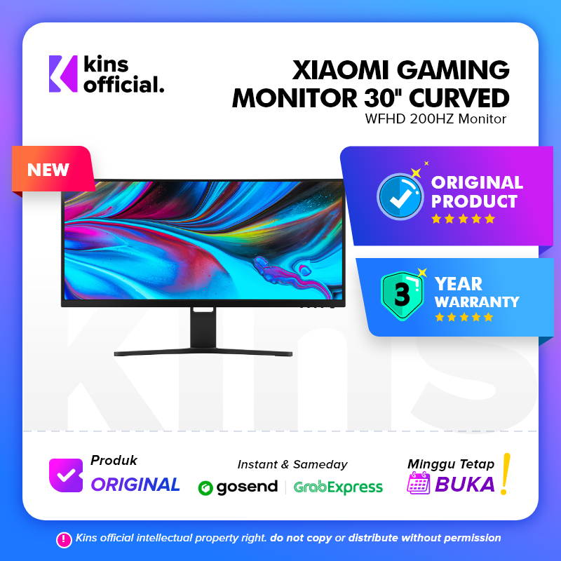 Jual Xiaomi Curved Gaming Monitor 30" 200Hz WFHD 99% SRGB Garansi Resmi ...