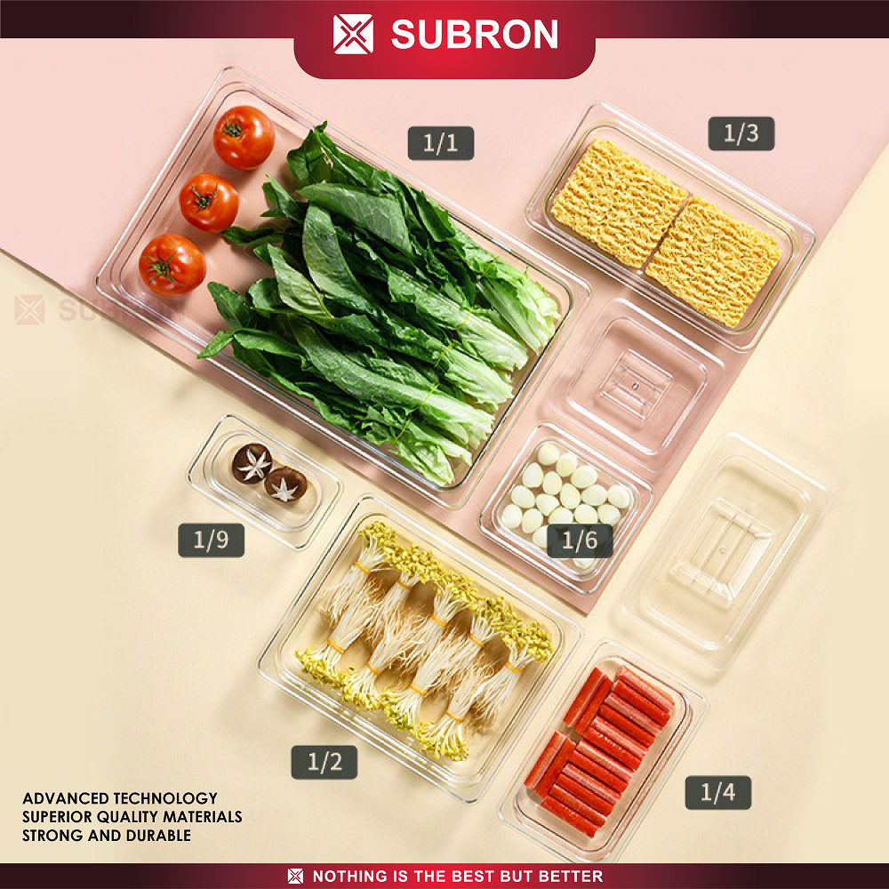 Jual SUBRON Gastronom Food Pan Akrilik 1/1/6 Kedalaman 6.5cm Wadah ...