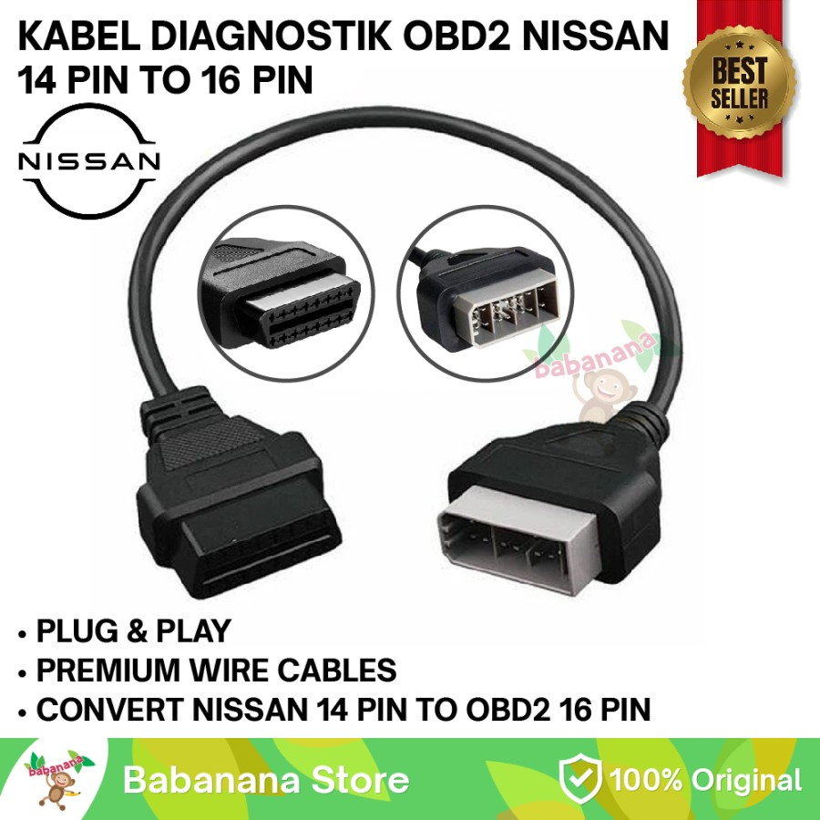 Jual Kabel OBD NISSAN mobil 16 to 20 pin diagnostik mobil car adapter ...