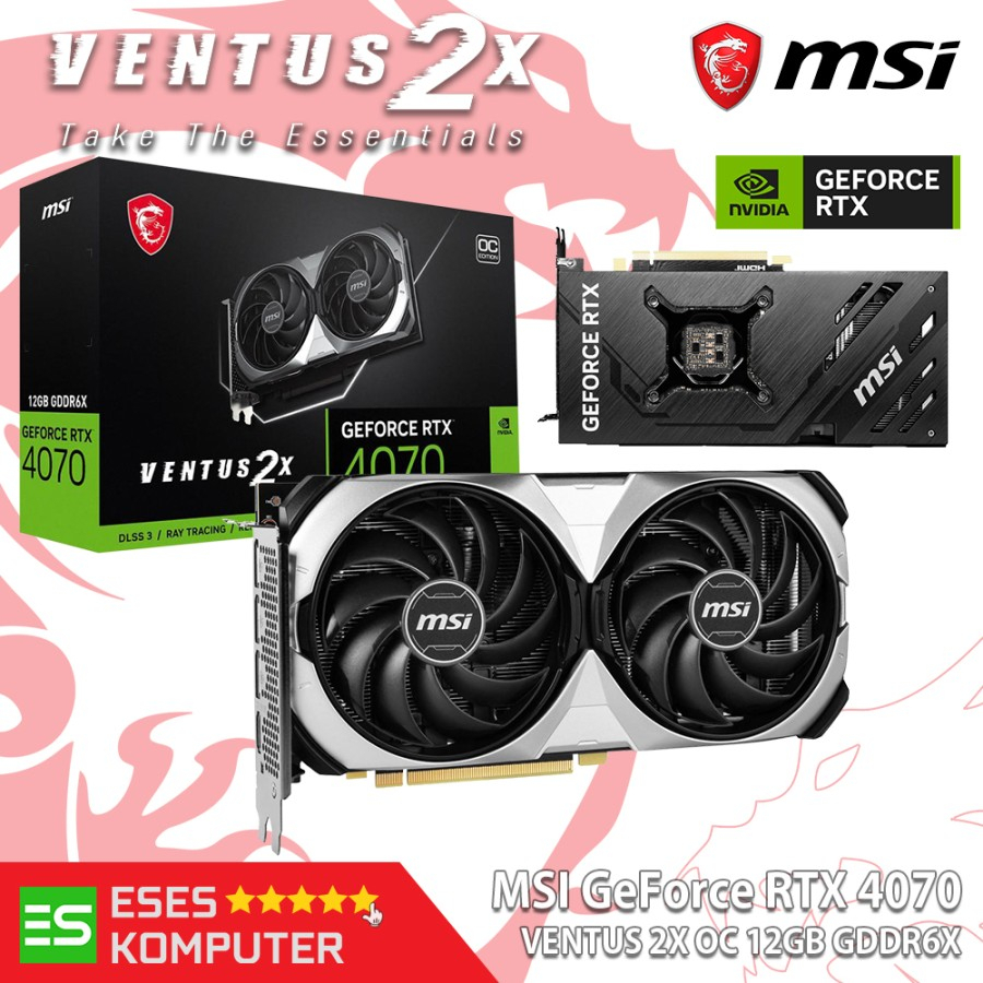 Jual VGA MSI GeForce RTX 4070 VENTUS 2X 12G OC | 12GB GDDR6X PCIE 4.0 ...