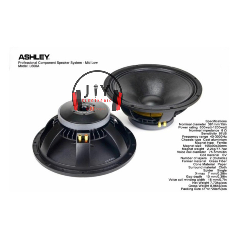 Speaker ashley 15 inch hot sale subwoofer