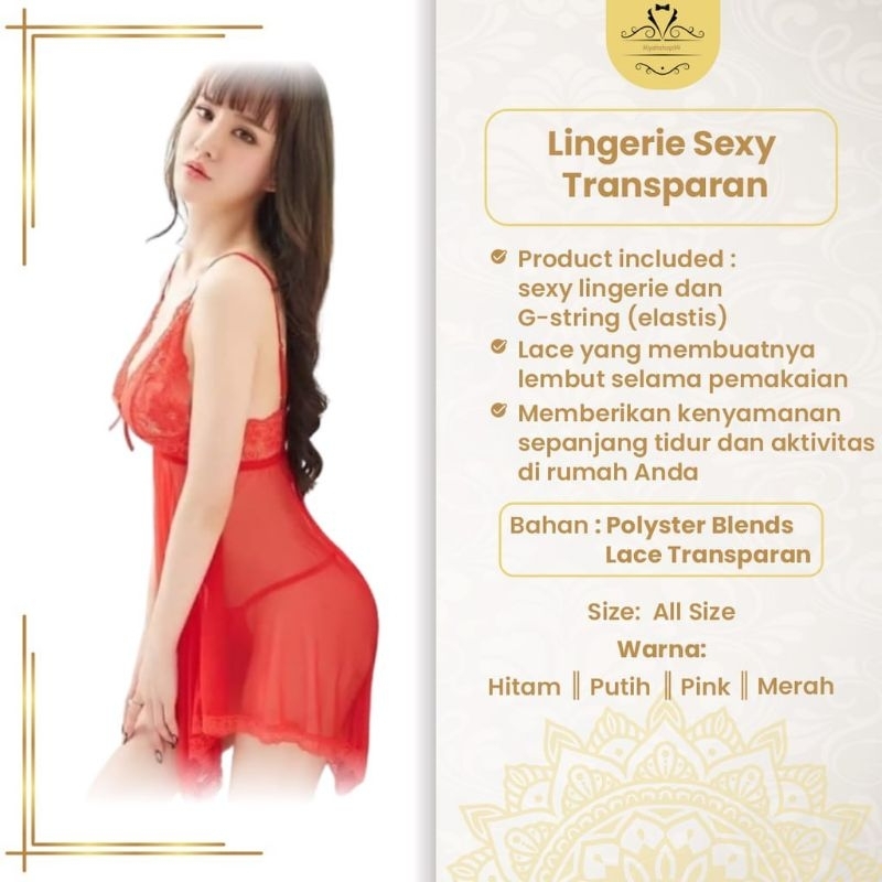 BAJU TIDUR LINGERIE WANITA BAJU TIDUR CANTIK BAJU TIDUR LINGERIE SEXSI