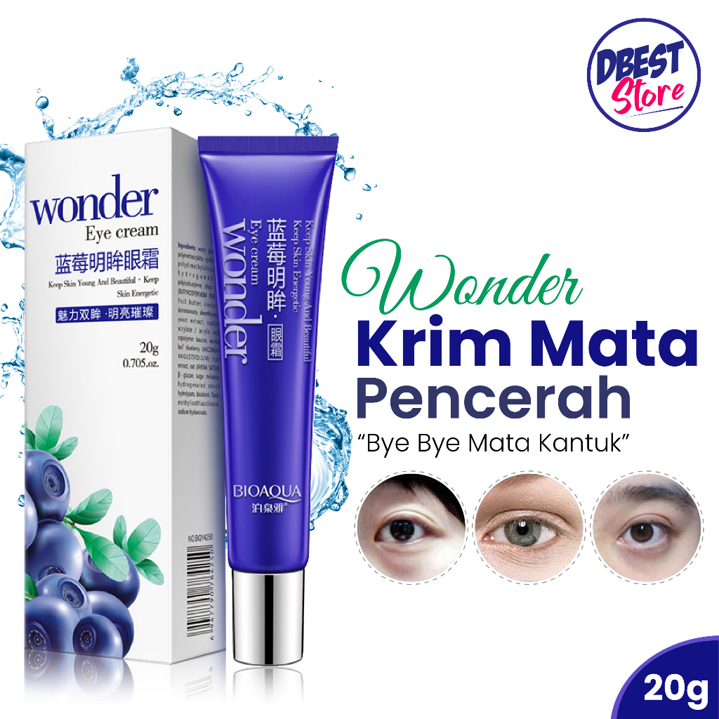 Jual ASLI 100 WONDER EYE CREAM BLUEBERRY / KRIM MATA PANDA