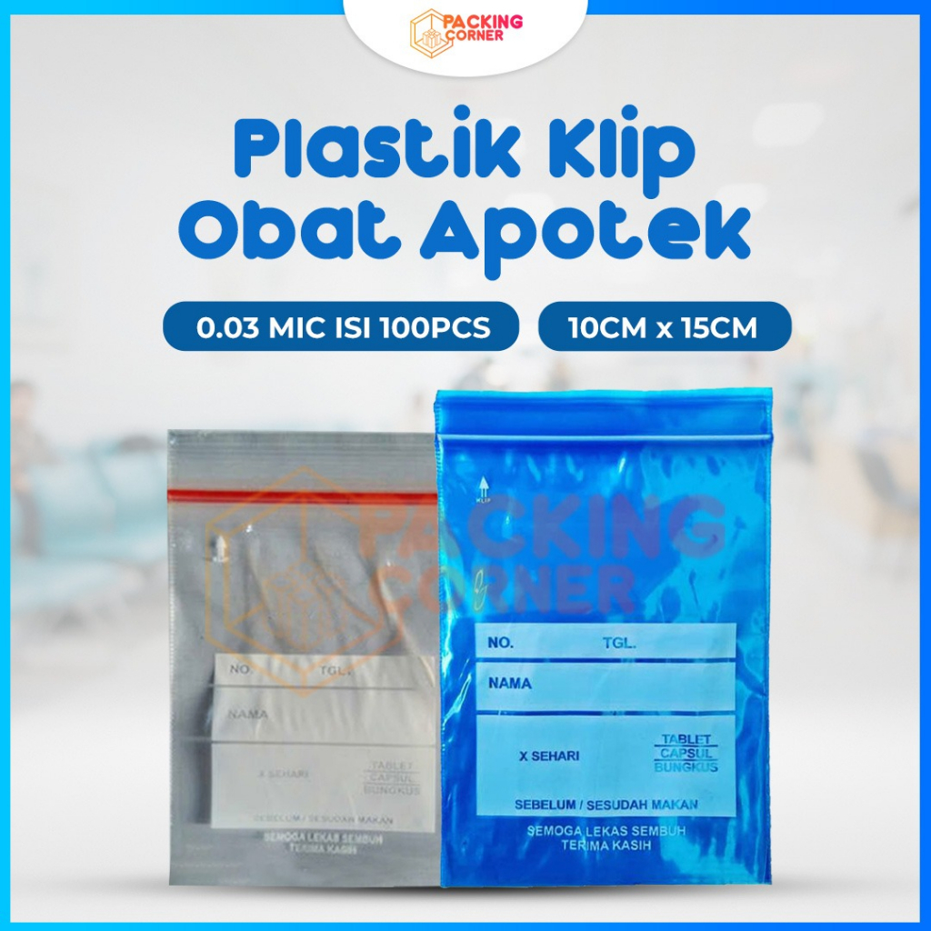 Jual Plastik Klip Zip Ziplock Zipper Obat Apotek Warna 10x15 Cm Isi 100 Pcs Shopee Indonesia 2571
