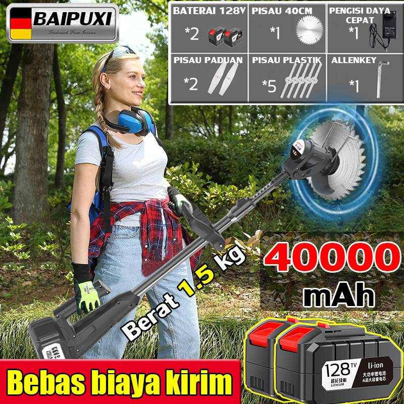 Jual ⚡2 Baterai Gratis⚡KUALITAS JERMAN BAIPUXI 48V Mesin Pemotong ...