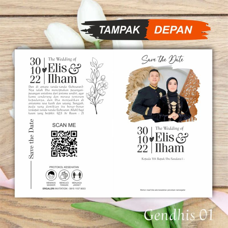Jual undangan pernikahan rustic mewah elegan dengan foto | Shopee Indonesia