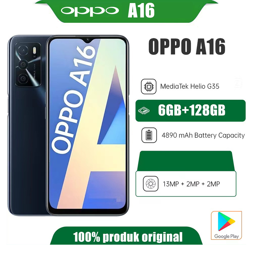 Jual Hp Oppo A16 Smartphone AI Triple Camera 4G LET 6.52 inches Dual ...