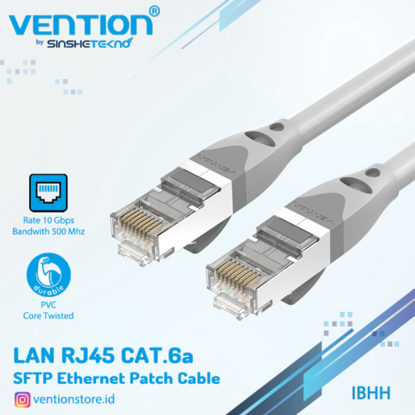 Jual Ethernet Vention Lan 2m Unik Kabel Gigabit Sstp Abu Abu Cat6a