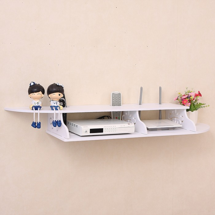 Jual Rak DVD Router Wifi Rak Gantung 2 Layer Tempat Router Remote ...