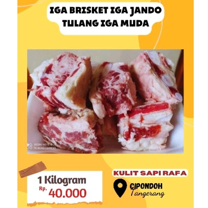 Jual Tulang Iga Muda Brisket Iga Jando Sandung Lamur Kg Shopee Indonesia