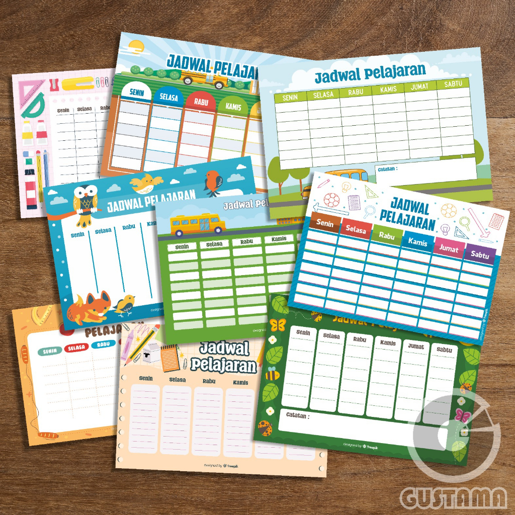 Jual Poster Jadwal Pelajaran, Timetable Laminasi Wipe Clean A3 | Shopee ...