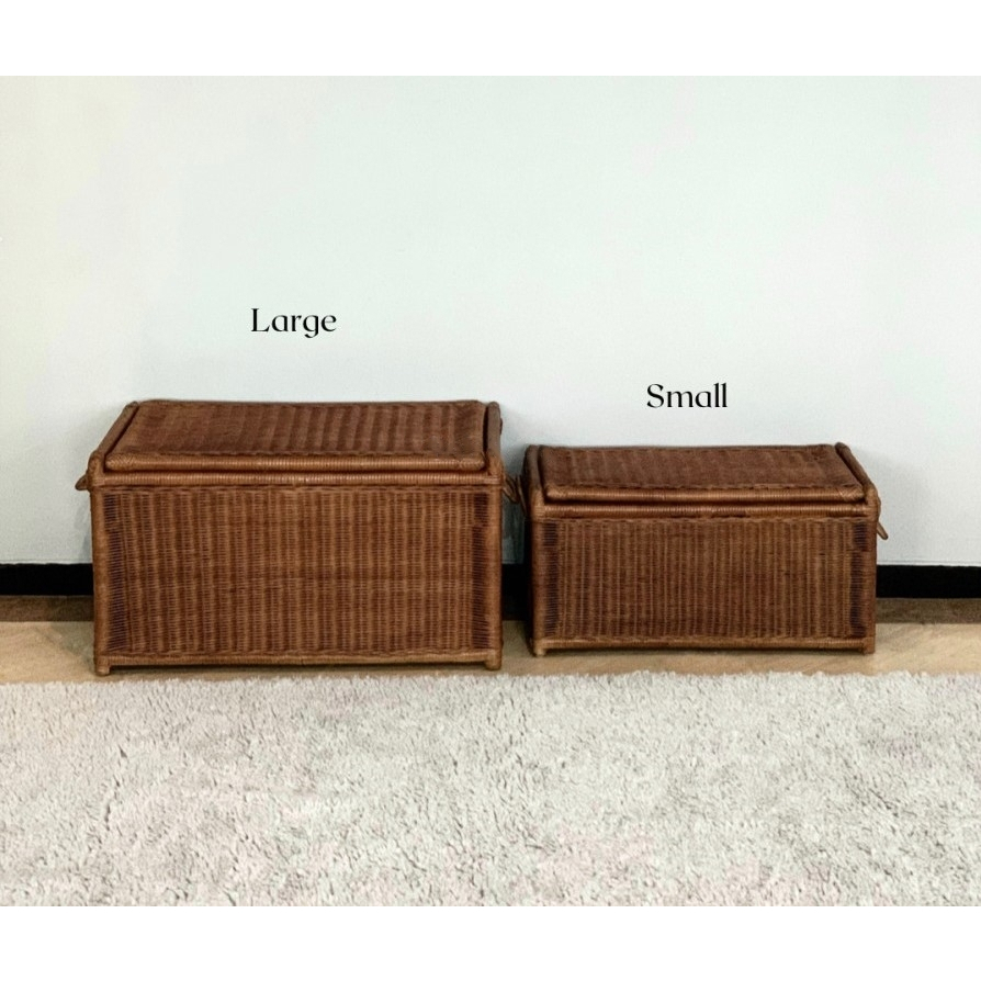 Jual Rattan Storage Trunk / Box Rotan Penyimpanan Besar Shopee Indonesia