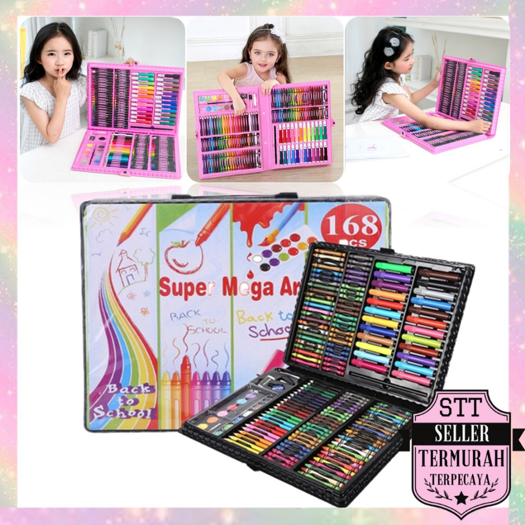 Jual STT Drawing Set 168Pcs Oil Pastel Crayon 168 IN 1 Set Krayon ...