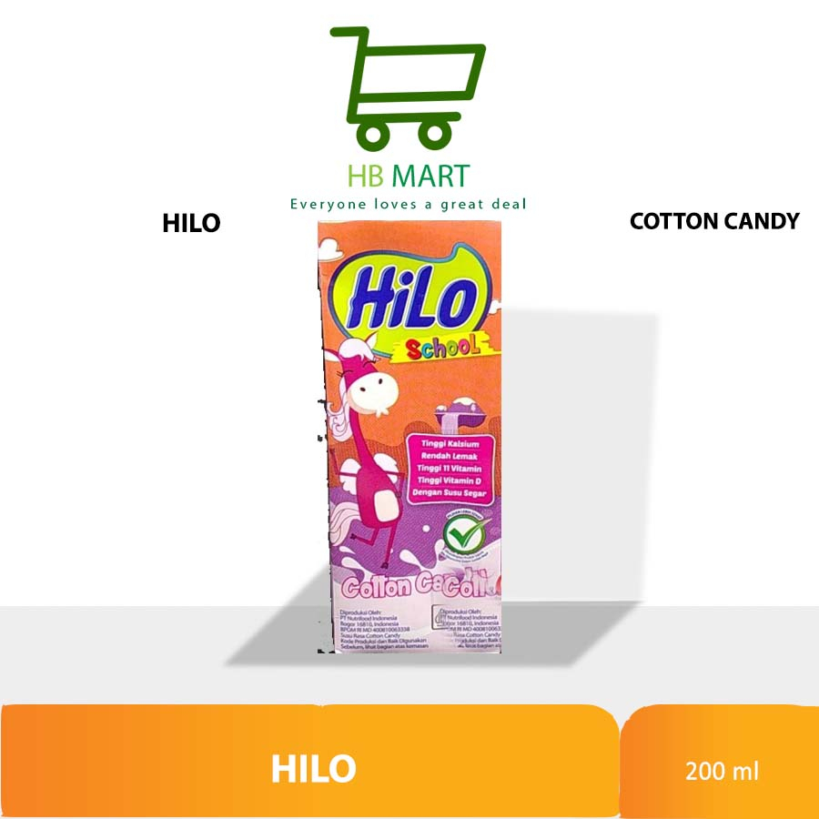 Jual HILO SCHOOL SUSU RASA COTTON CANDY 200ML | Shopee Indonesia