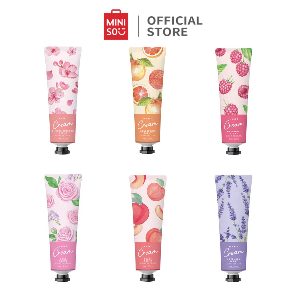Product image MINISO HAND CREAM / LOTION KRIM TANGAN 30mL Moisturizing Floral Hand Cream / Fruity Hand Cream