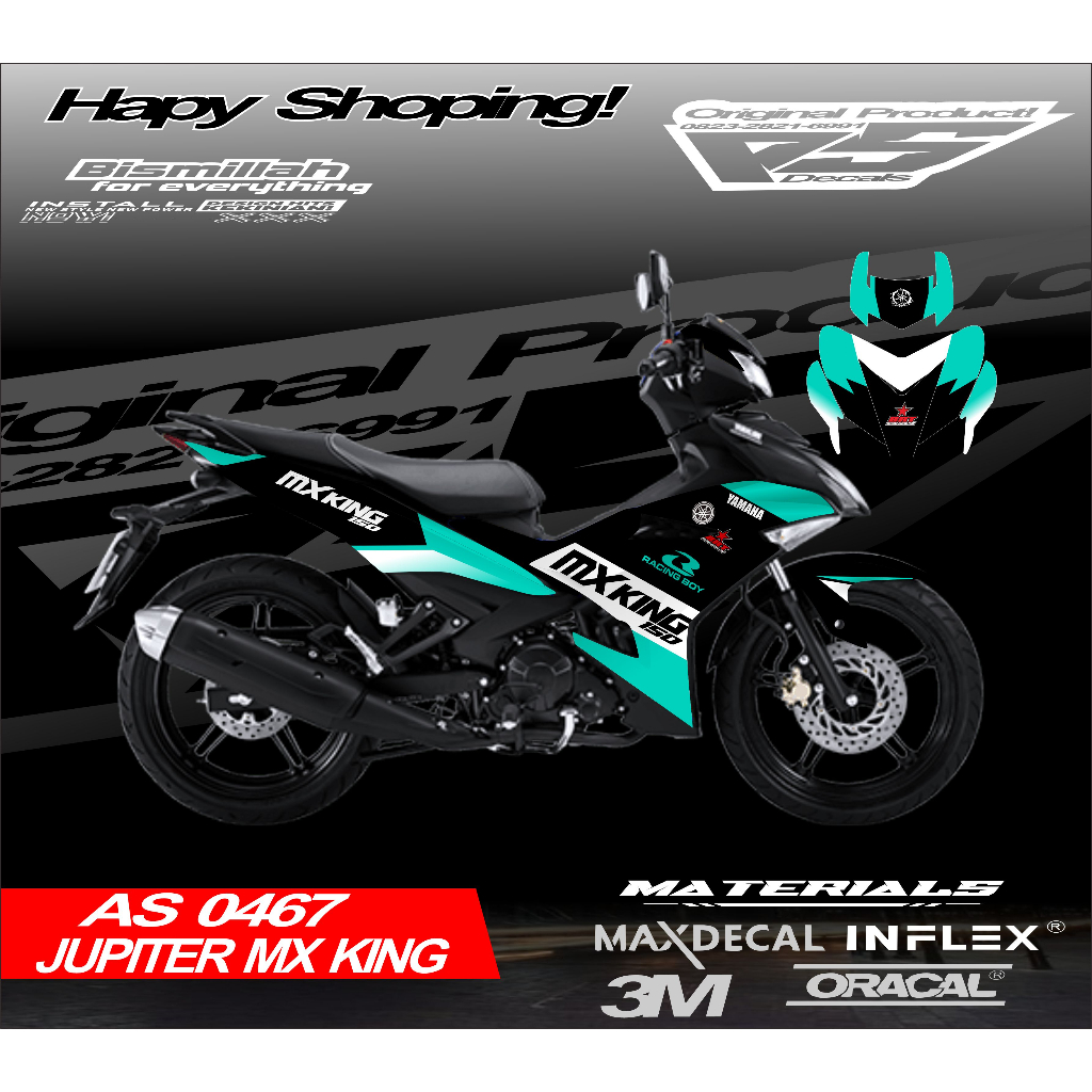 Jual 0468 DECALS STIKER FULLBODY CUSTOM MOTOR MX KING// stiker list ...