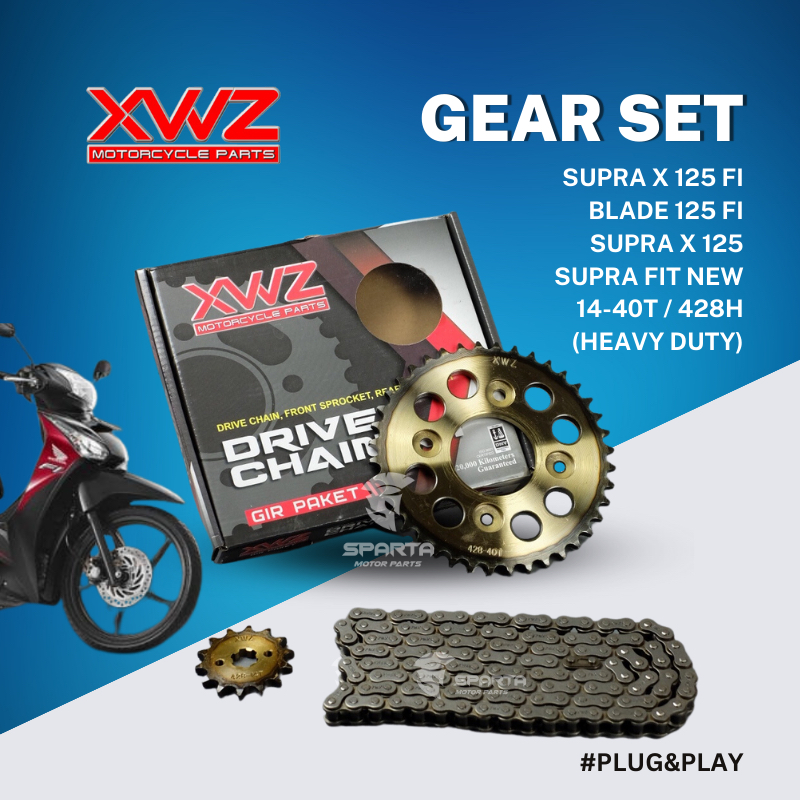 Gear set tk supra x 125 best sale