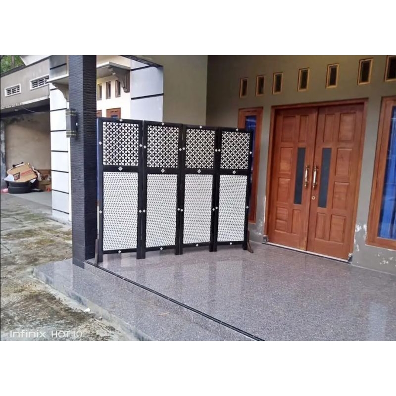 Product image Ready Stok Sketsel Pembatas Ruangan Minimalis Rotan Sintetis Partisi Penyekat Ruangan Murah 
