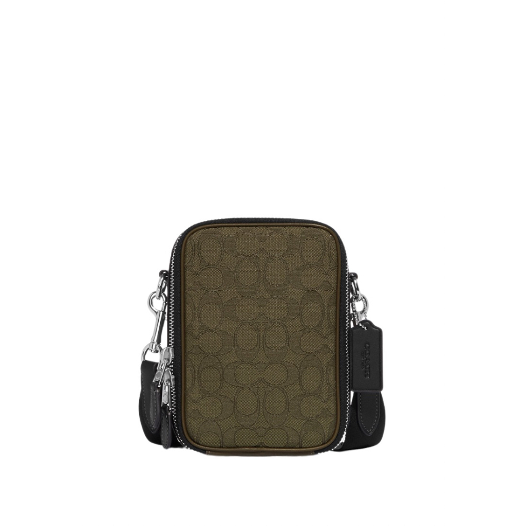 Jual COACH Stanton Crossbody In Signature Jacquard Utility Green ...