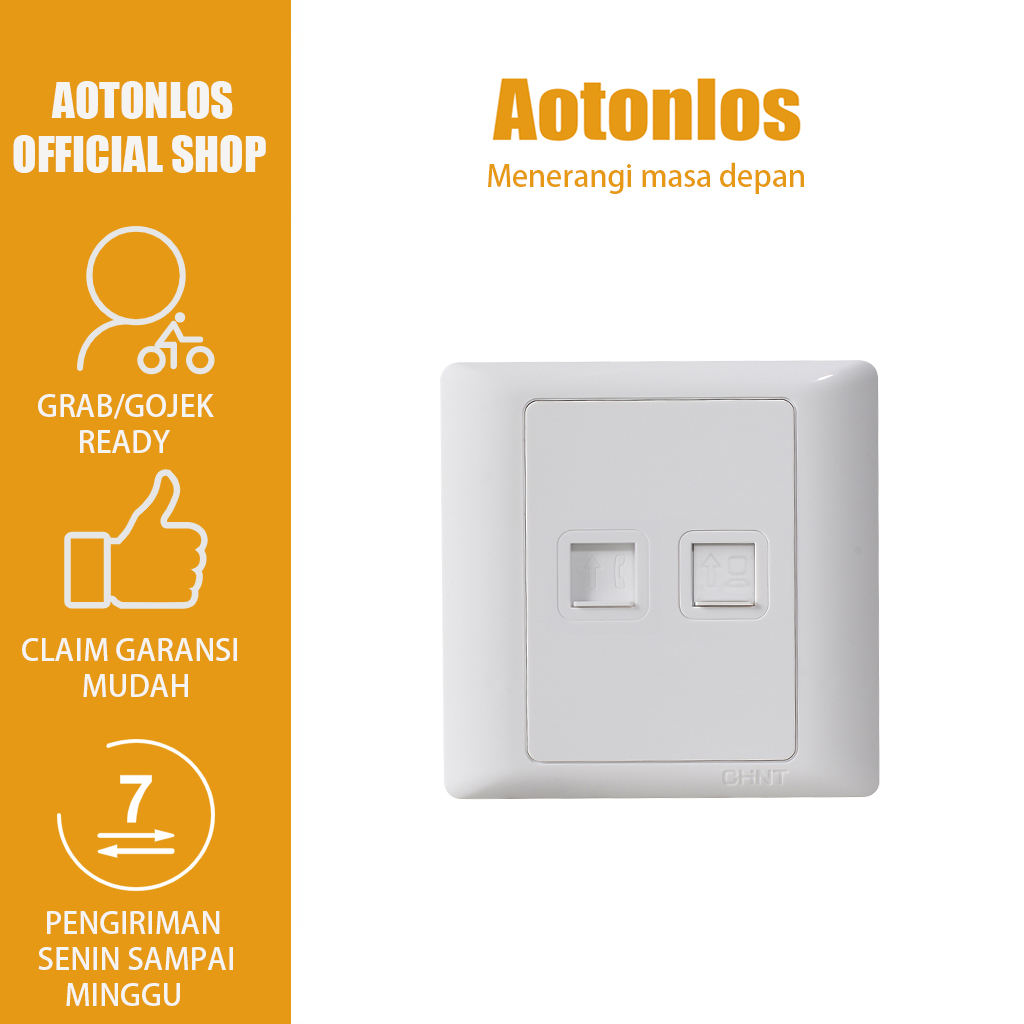 Jual CHINT G NEW7 telephone & data socket (cat 6)/soket tlp & soket ...
