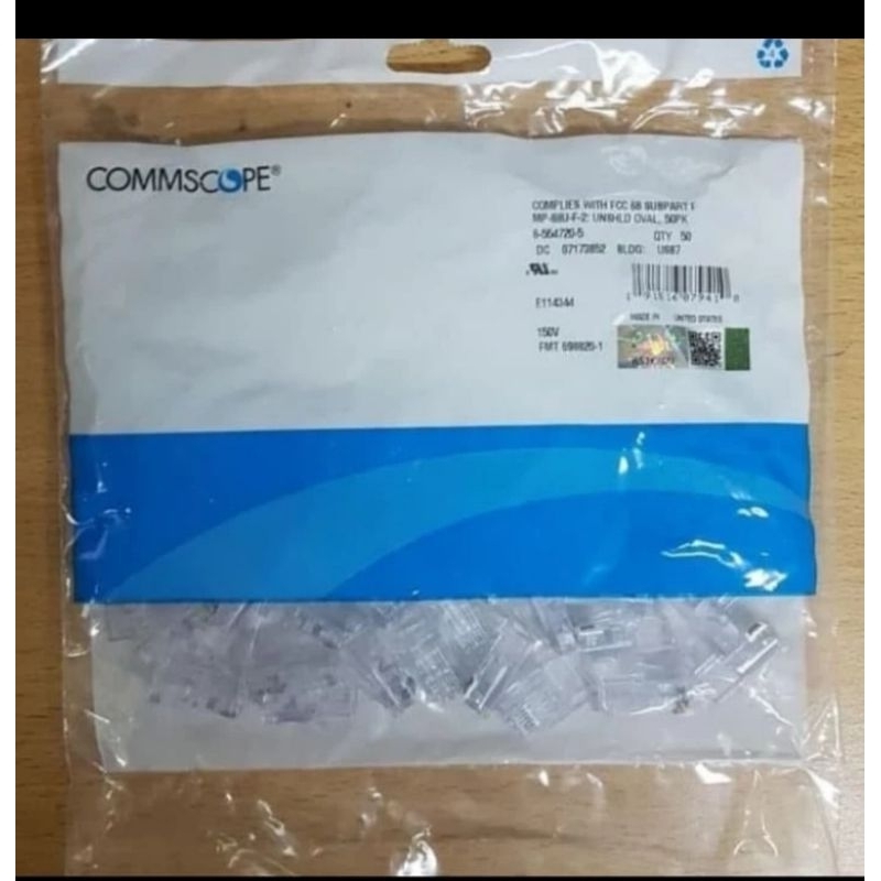 Jual Conector rj45 AMP commscope isi 50pcs cat5 | Shopee Indonesia