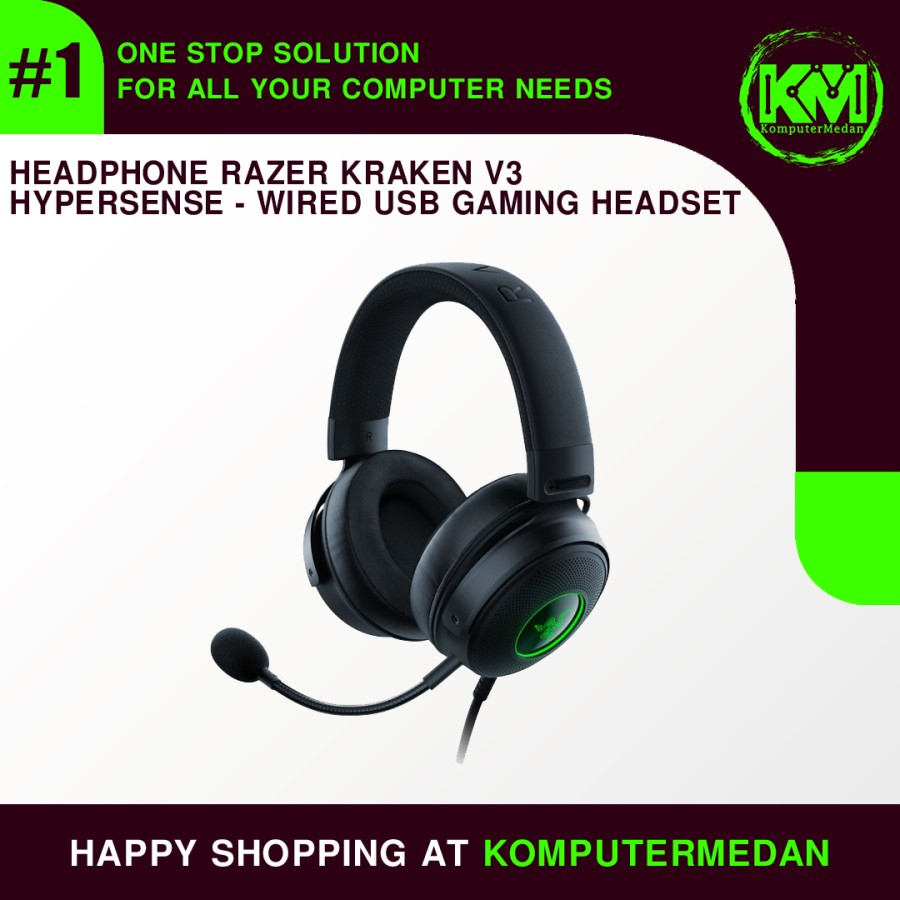 Jual Headphone Razer Kraken V3 HyperSense - Wired USB Gaming Headset ...