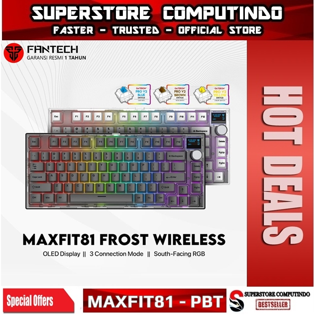 Jual Fantech MAXFIT81 Wireless Bluetooth 75%!M(MISSING)echanical ...