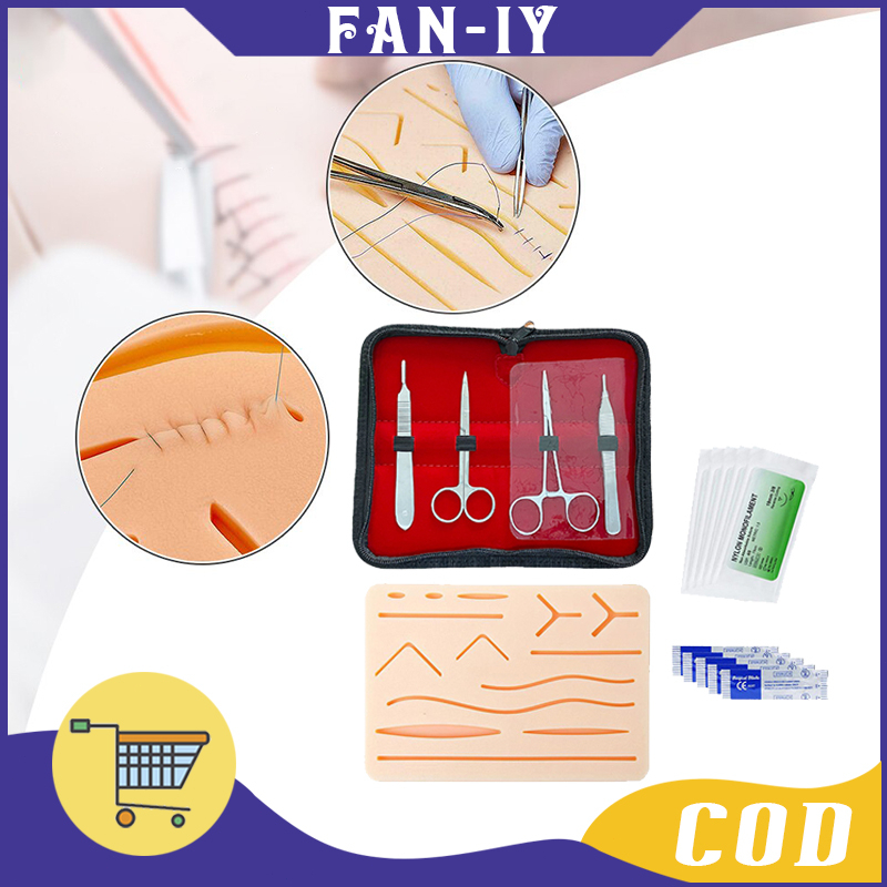 Jual Suturing Kit Sutura Latih Hecting Pad Silicone / Hecting Kit Set ...