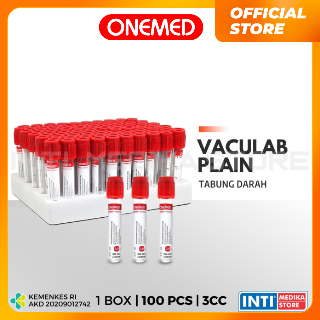 Jual ONEMED - Tabung Darah Vaculab Plain 3 Ml 3cc Onelab | Shopee Indonesia