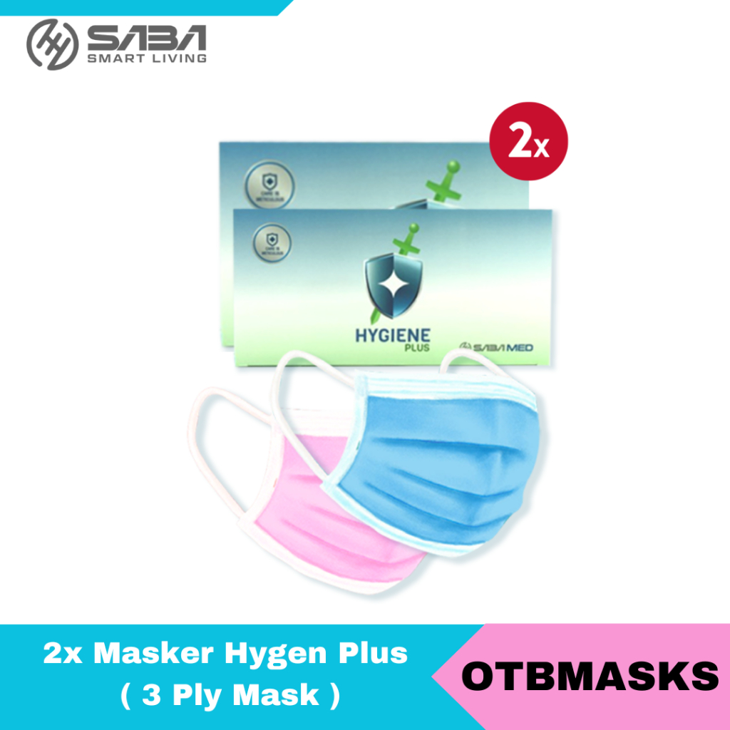Jual Masker Hygen Plus 3-ply Mask Saba Smart Living | Bundle 2 Pack ...