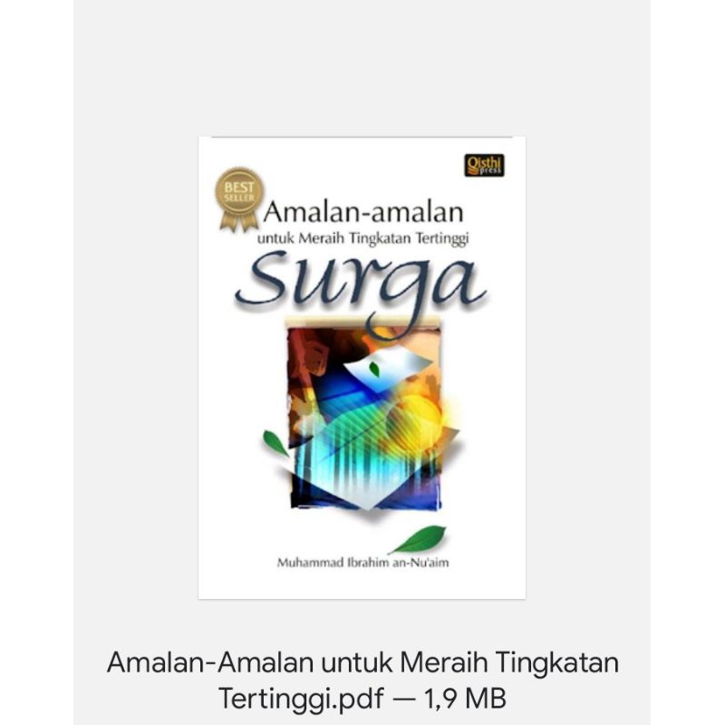 Jual Buku Digital Amalan-Amalan Untuk Meraih Tingkatan Tertinggi ...