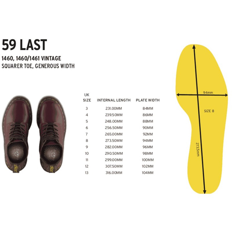 Dr martens size chart cm best sale