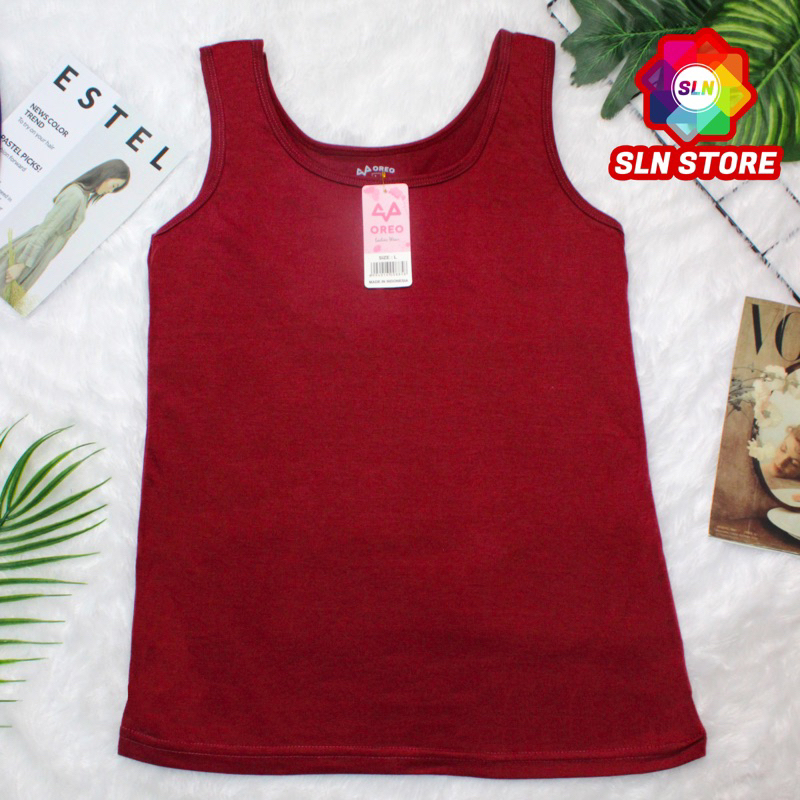 Jual SLN- TANKTOP PREMIUM WANITA / SINGLET TALI BESAR TANGTOP BODYTHIN ...
