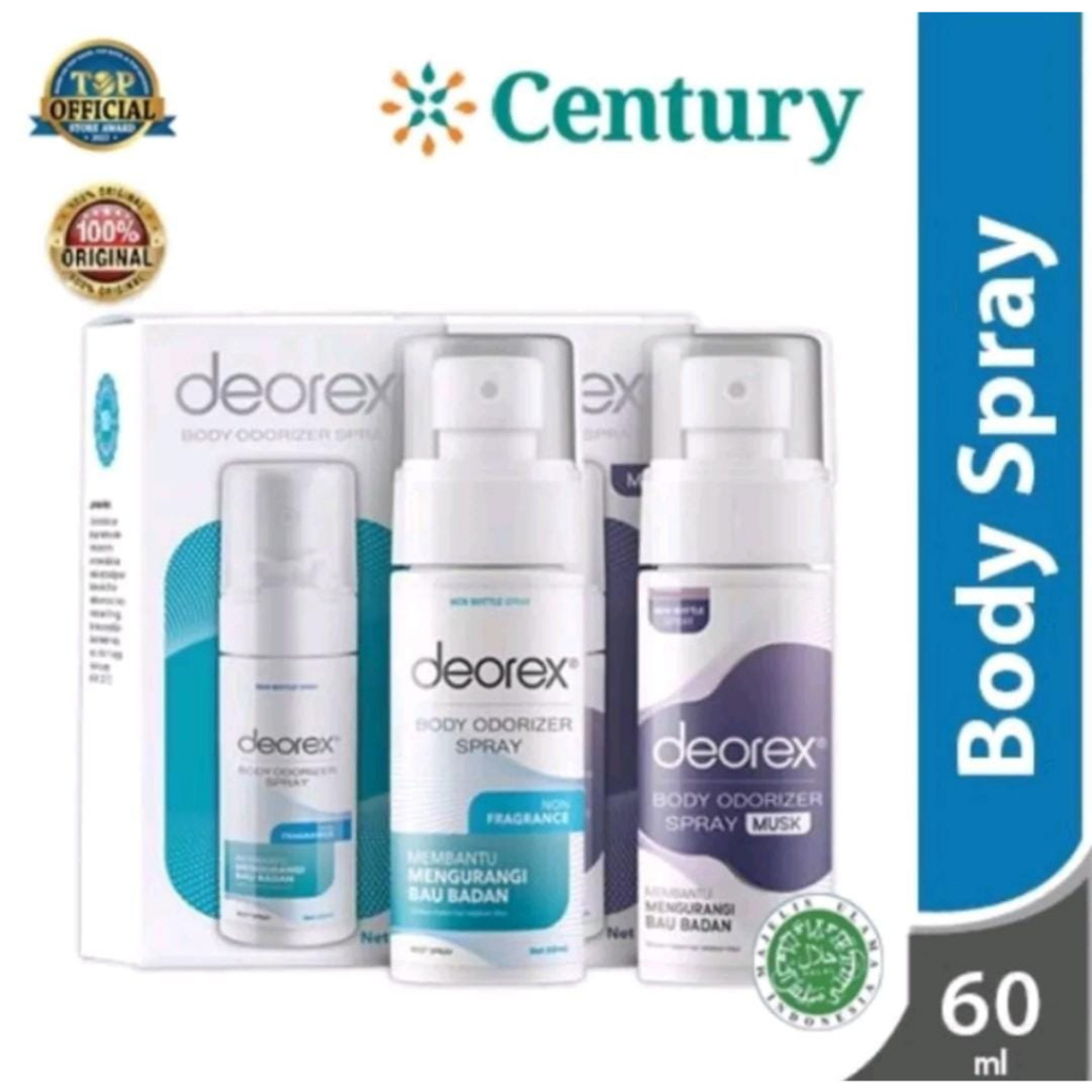 Jual Deorex Body Spray 60ml (Biru) | Shopee Indonesia